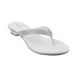 Mochi White Casual Slippers