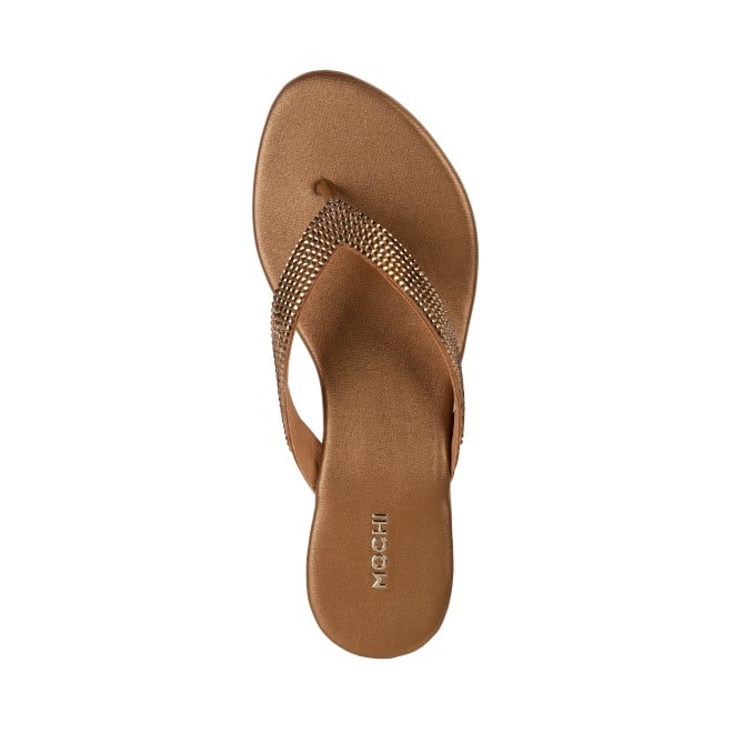 Mochi Women Bronze Casual Slippers (SKU: 35-4352-46-36)