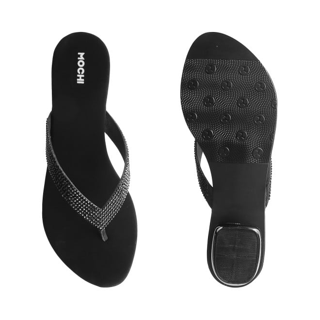 Mochi Women Black Casual Slippers (SKU: 35-4352L-11-42)