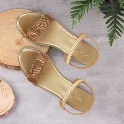 Women Antique-Gold Party Sandals