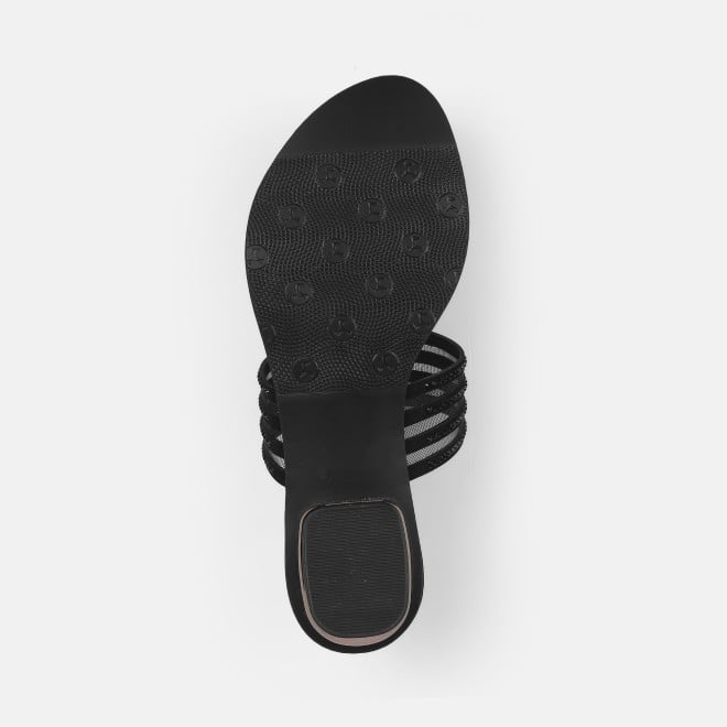 Mochi Women Black Ethnic Slip Ons (SKU: 35-4563-11-36)
