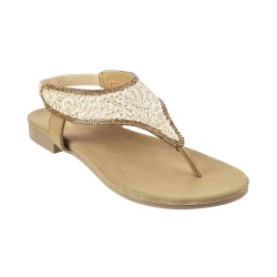 Mochi Antique-Gold Party Sandals