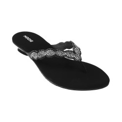 Mochi Black Party Slippers
