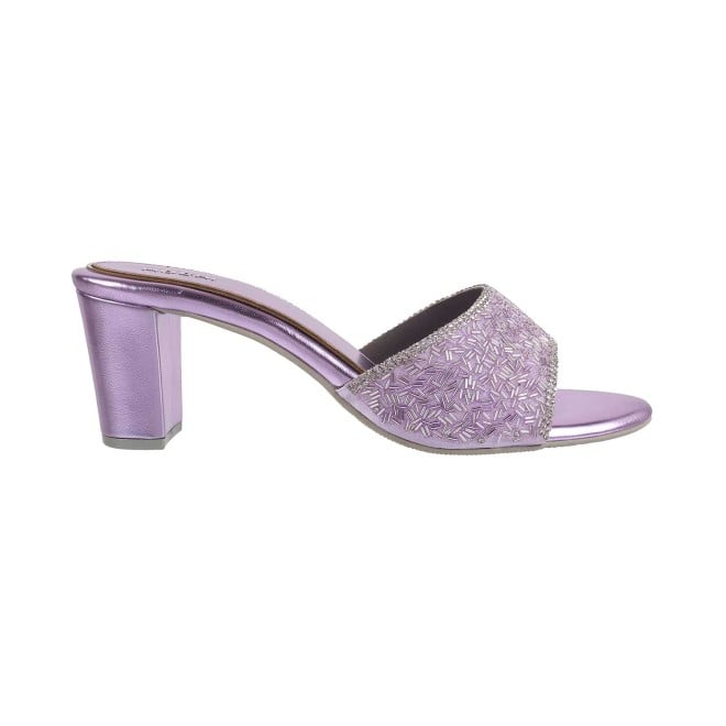 Mochi Women Purple Wedding Slip Ons (SKU: 35-4837-26-37)