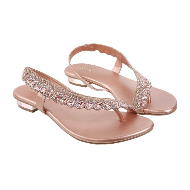 Mochi Women Rose-Gold Wedding Sandals