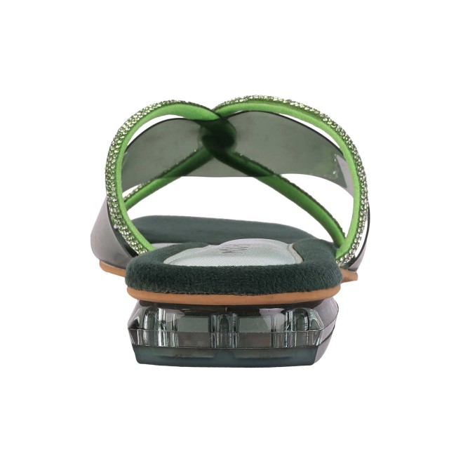 Mochi Women Green Party Sandals (SKU: 35-486-21-36)