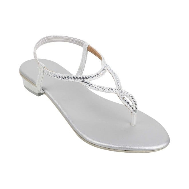 Mochi Women Silver Casual Sandals