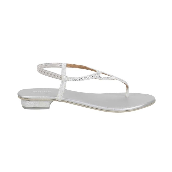 Mochi Women Silver Casual Sandals (SKU: 35-4917-27-36)