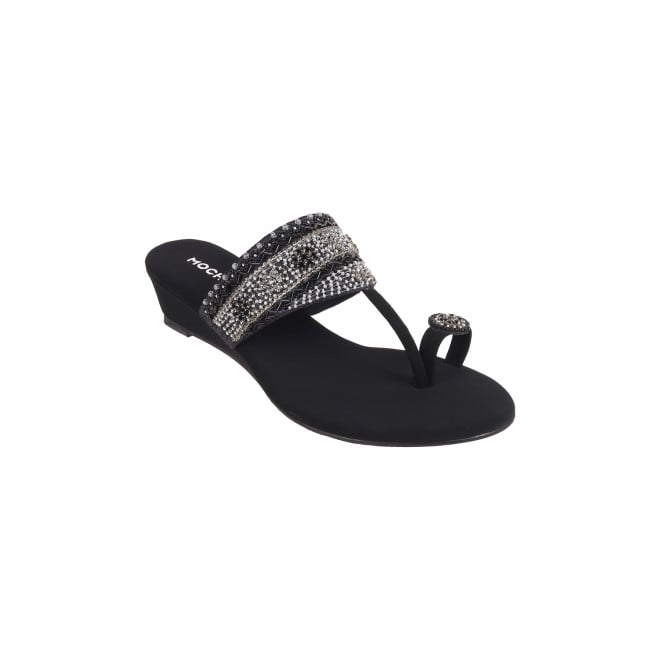 Mochi Women Black Wedding Slippers (SKU: 35-492-11-36)