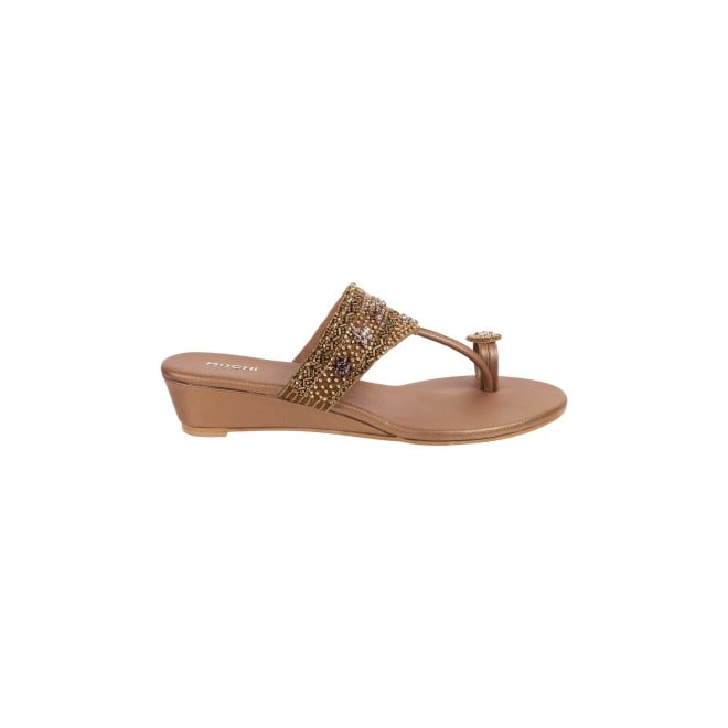 Mochi Women Antic-gold Wedding Slippers (SKU: 35-492-28-36)