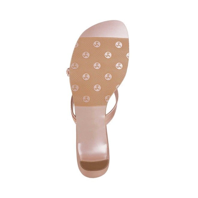 Mochi Women Rose-Gold Party Slippers (SKU: 35-4928-52-36)