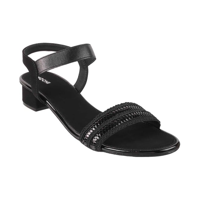 Mochi Women Black Party Sandals