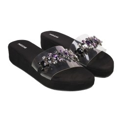 Women Black Casual Slip Ons