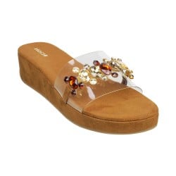 Women Antique-Gold Casual Slip Ons