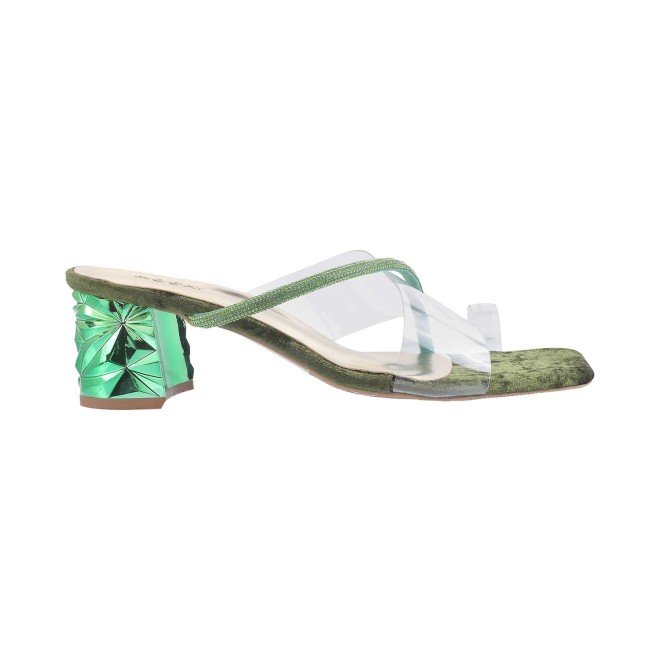 Mochi Women Light-Green Party Slip Ons (SKU: 35-4943-60-37)