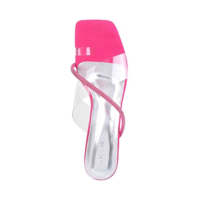 Mochi Women Pink Party Slip Ons (SKU: 35-4943-24-37)