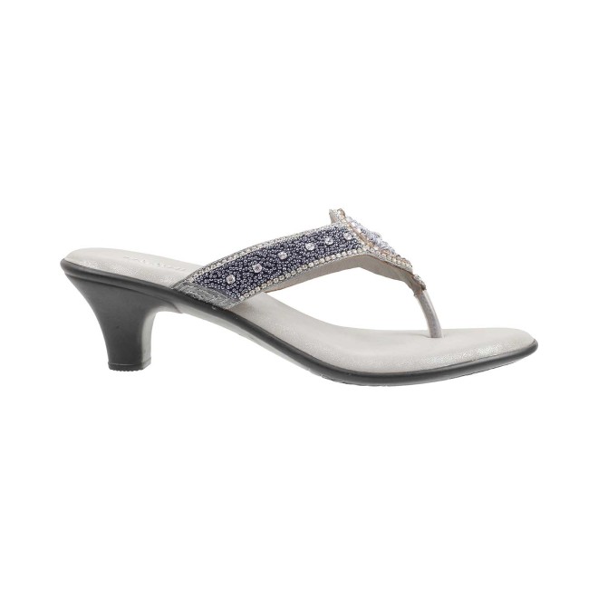 Mochi Women Grey Ethnic Sandals (SKU: 35-4946-14-36)