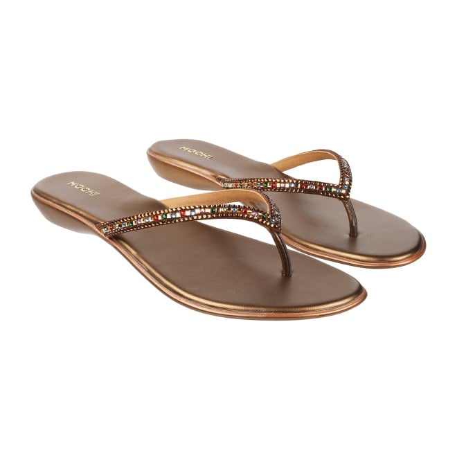 Mochi Women Bronze Casual Slippers (SKU: 35-4954L-46-43)