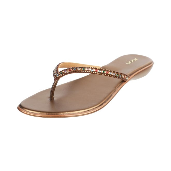 Mochi Women Bronze Casual Slippers (SKU: 35-4954L-46-43)