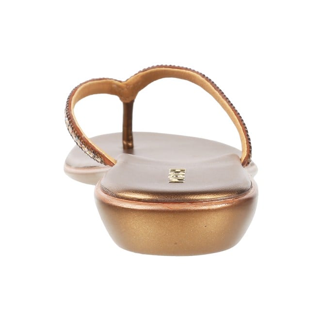 Mochi Women Bronze Casual Slippers (SKU: 35-4954L-46-43)