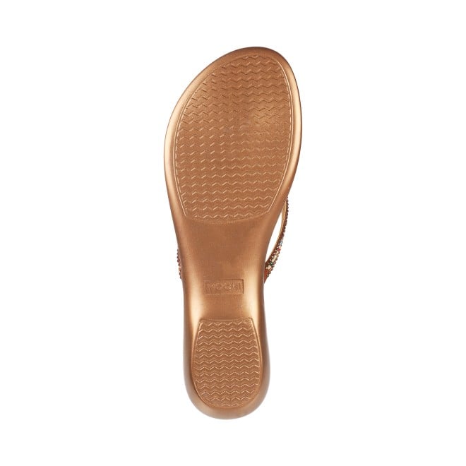 Mochi Women Bronze Casual Slippers (SKU: 35-4954L-46-43)