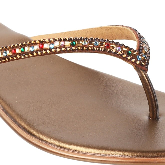 Mochi Women Bronze Casual Slippers (SKU: 35-4954L-46-43)