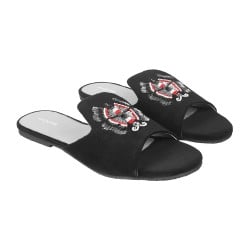 Women Black Ethnic Slippers