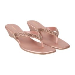 Women Rose-Gold Casual Slippers