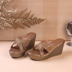 Women Bronze Casual Sandals