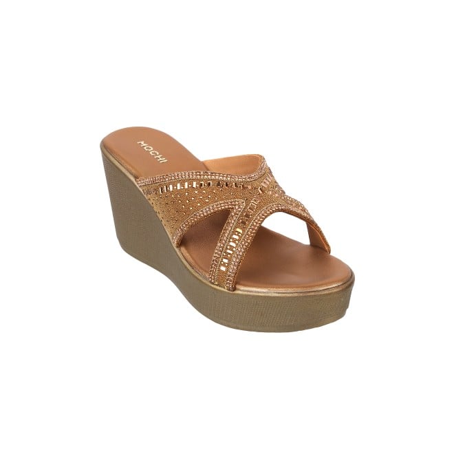 Mochi Women Bronze Casual Sandals (SKU: 35-5013-46-36)