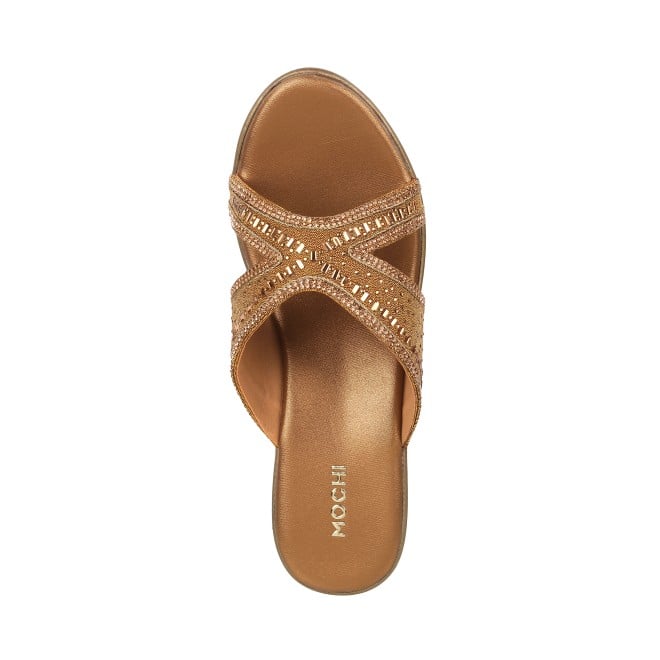 Mochi Women Bronze Casual Sandals (SKU: 35-5013-46-36)