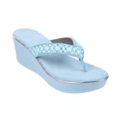 Women Light-Blue Casual Slippers