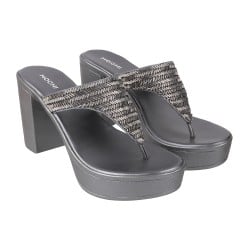 Women Gun-Metal Party Sandals