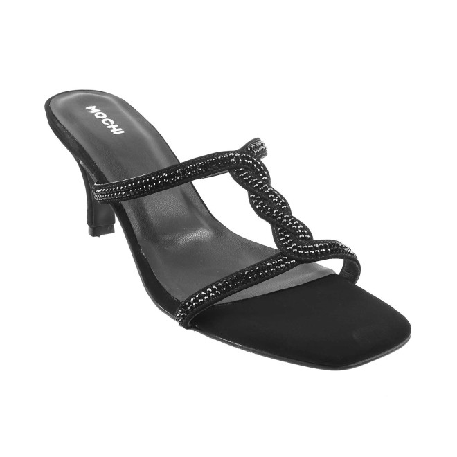 Buy Mochi Women Black Solid Sandals - Heels for Women 9533795 | Myntra-hoanganhbinhduong.edu.vn
