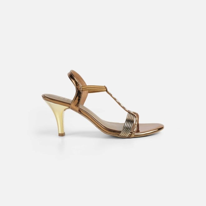Mochi Women Antic-gold Party Sandals (SKU: 35-561-28-36)