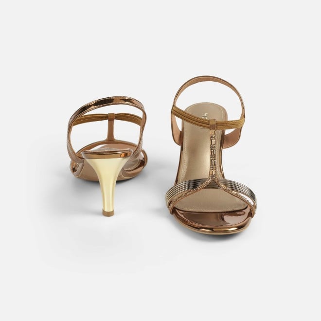 Mochi Women Antic-gold Party Sandals (SKU: 35-561-28-36)