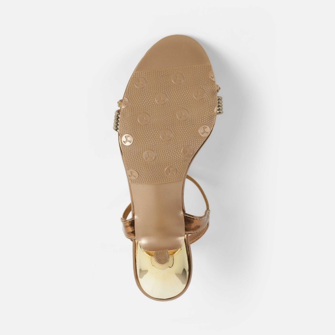 Mochi Women Antic-gold Party Sandals (SKU: 35-561-28-36)