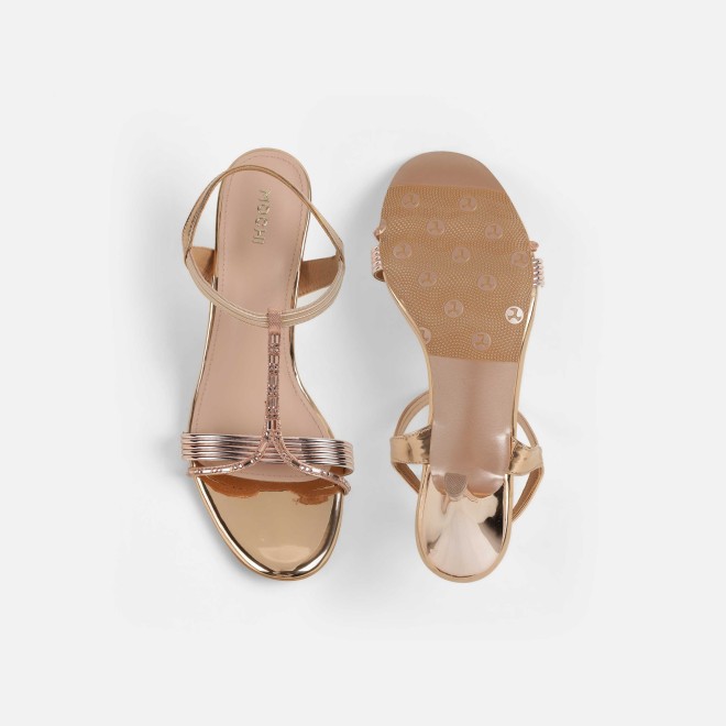Mochi Women Rose-gold Party Sandals (SKU: 35-561-52-36)