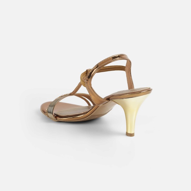Mochi Women Antic-gold Party Sandals (SKU: 35-561-28-36)