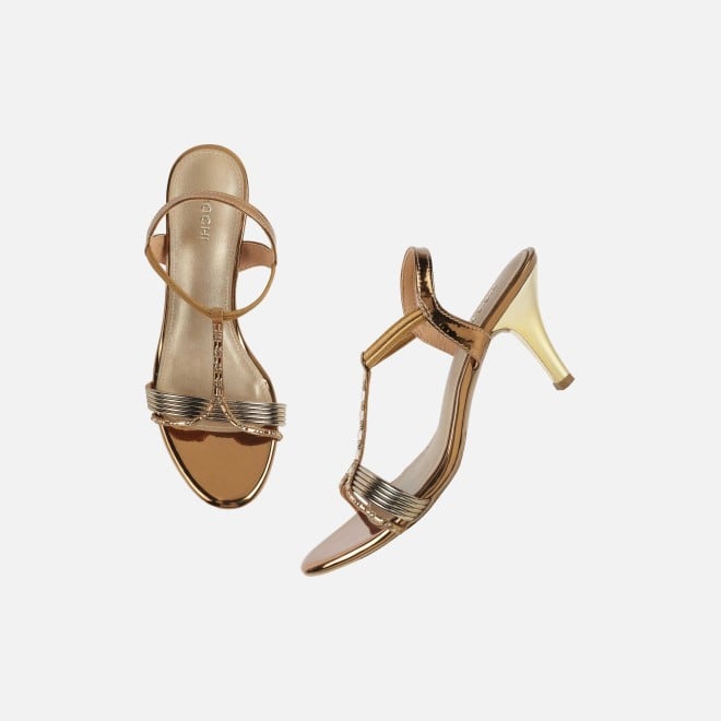 Mochi Women Antic-gold Party Sandals (SKU: 35-561-28-36)