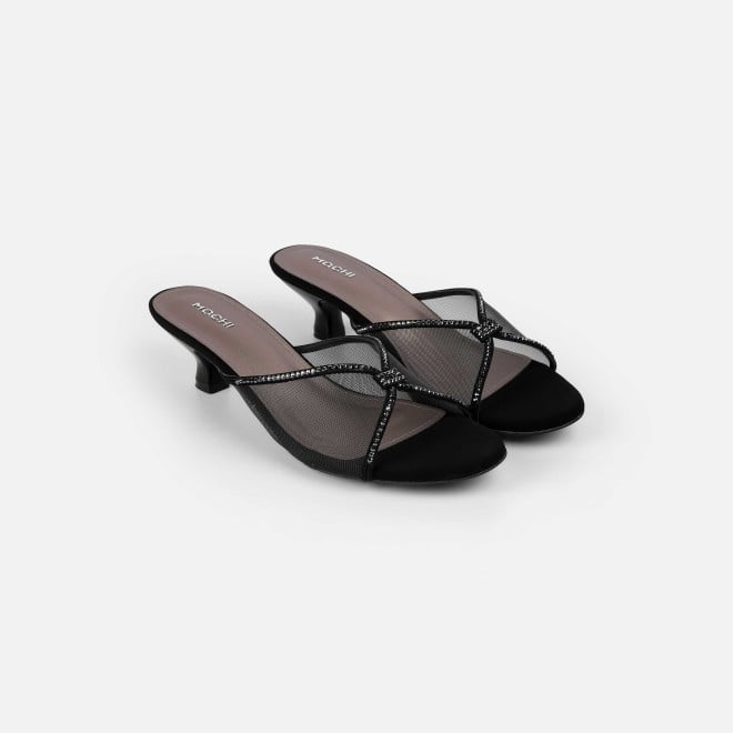Mochi Women Black Party Slip Ons (SKU: 35-562-11-36)