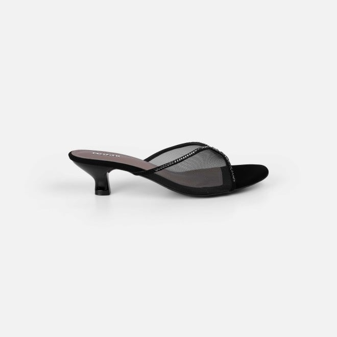 Mochi Women Black Party Slip Ons (SKU: 35-562-11-36)
