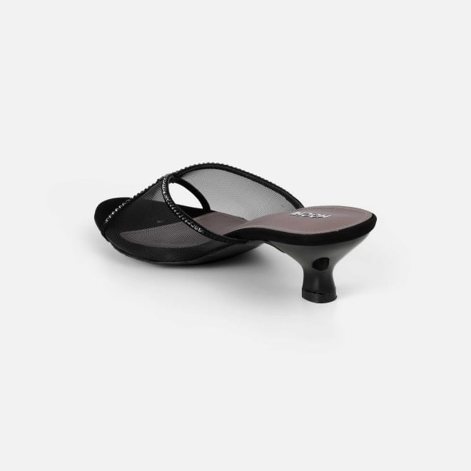 Mochi Women Black Party Slip Ons (SKU: 35-562-11-36)