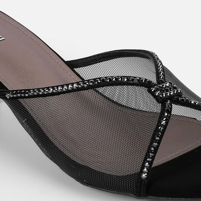 Mochi Women Black Party Slip Ons (SKU: 35-562-11-36)