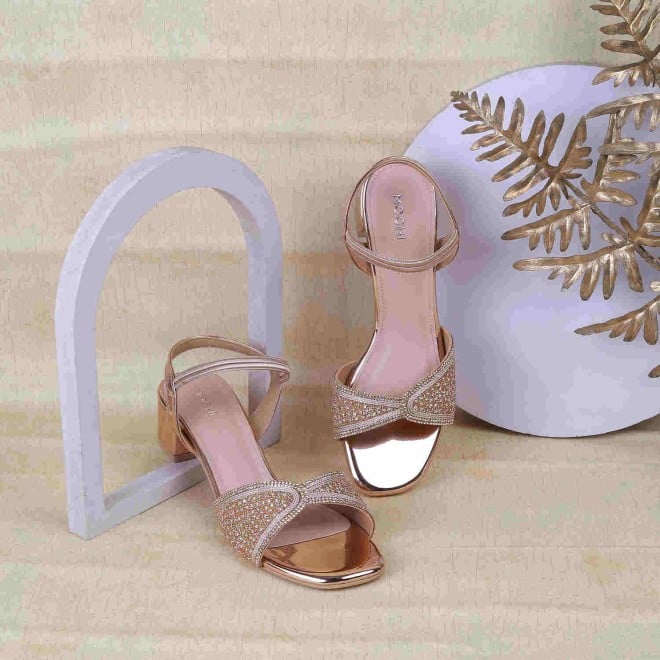 Mochi Women Rose-gold Wedding Sandals