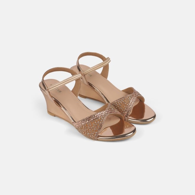 Mochi Women Rose-gold Party Sandals (SKU: 35-770-52-35)