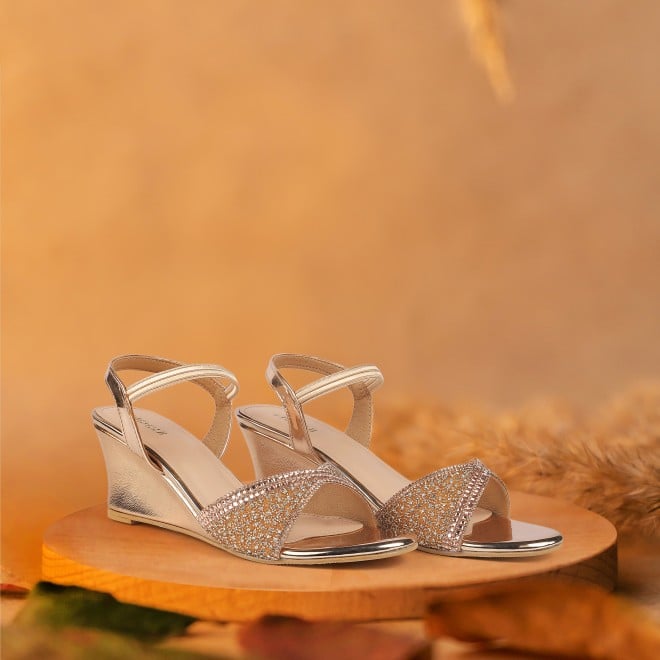 Mochi Women Rose-gold Party Sandals