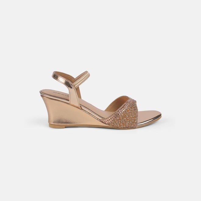Mochi Women Rose-gold Party Sandals (SKU: 35-770-52-35)