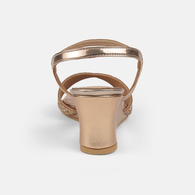 Mochi Women Rose-gold Party Sandals (SKU: 35-770-52-35)
