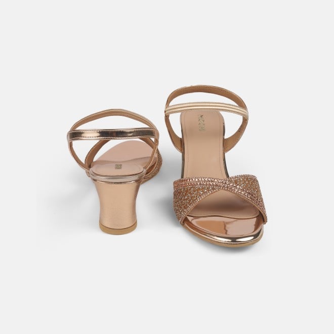 Mochi Women Rose-gold Party Sandals (SKU: 35-770-52-35)